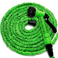 Растягивающийся садовый шланг для полива с насадкой-распылителем Magic Hose (Зеленый) 37.5 метров