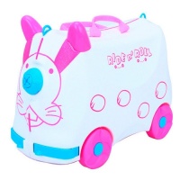 Детский чемодан каталка на колесах Ride-n-Roll (белый)
