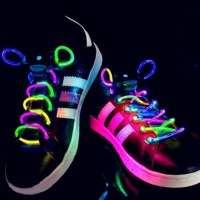 Светящиеся с LED подсветкой шнурки (Разноцветный RGB)
