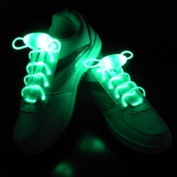 Светящиеся с LED подсветкой шнурки (зеленые)