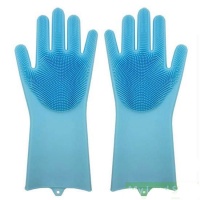 Многофункциональные силиконовые перчатки Magic Brush (Голубой)
