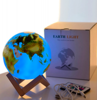 Ночник светильник Земля на подставке (15 см) с пультом