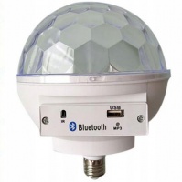 Светодиодный дискошар в патрон E27 Bluetooth Crystal Magic Ball, 6 цветов с пультом
