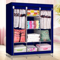 Складной каркасный тканевый шкаф Storage Wardrobe (Синий)
