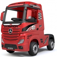 Детский электромобиль Barty Mercedes-Benz Actros (лицензия) (полный привод) красный глянец