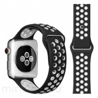 Ремешок для Apple Watch Series 42mm (черный с перфорацией)