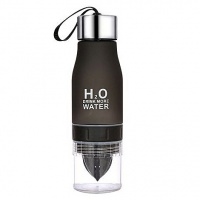 Бутылка-соковыжималка H2O Drink More Water, 650 мл (черный)
