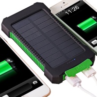 Power Bank на солнечных батареях Solar Charger 20000 mah (черный/зеленый)