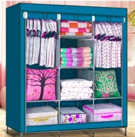 Складной каркасный тканевый шкаф Storage Wardrobe (голубой)