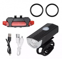 Фонарь велосипедный светодиодный аккумуляторный передний и задний Happy Rider Bicycle Lights Set (комплект)