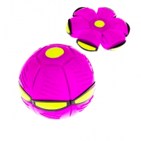 Самораскрывающийся Мяч складной трансформер летающий Flat Ball P3 Disk (Розовый)