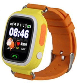 Детские часы с GPS-трекером Smart Baby Watch Q80 оранжевые