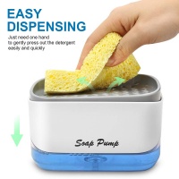 Дозатор для жидкого мыла, механический диспенсер для моющих средств Soap pump Sponge caddy