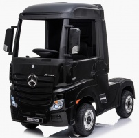 Детский электромобиль Barty Mercedes-Benz Actros (лицензия) (полный привод) черный глянец