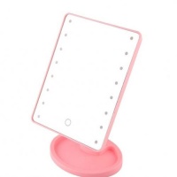Косметическое зеркало с подсветкой Large Led Mirror (Розовый)