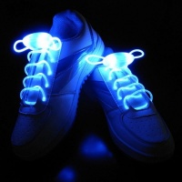 Светящиеся с LED подсветкой шнурки (голубые)