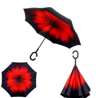 Зонт наоборот (красный цветок)