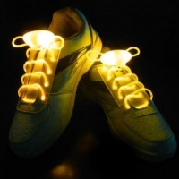 Светящиеся с LED подсветкой шнурки (желтые)