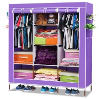 Складной каркасный тканевый шкаф Storage Wardrobe (Фиолетовый)