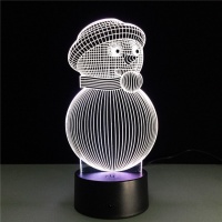 3D Светильник-ночник (Снеговик)