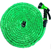Растягивающийся садовый шланг для полива с насадкой-распылителем Magic Hose (Зеленый) 60 метров