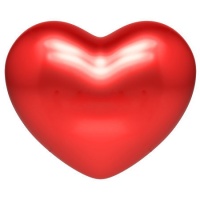 Воздушный шарик Сердце Металлик Red 40 см.