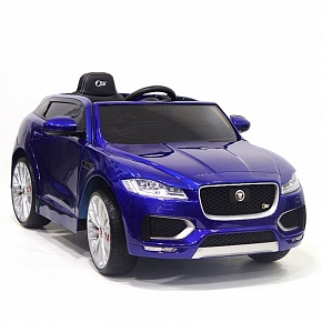 Детский электромобиль RiverToys JAGUAR F-PACE лицензионная модель с дистанционным управлением (Синий глянец)