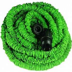 Растягивающийся садовый шланг для полива с насадкой-распылителем Magic Hose (Зеленый) 30 метров