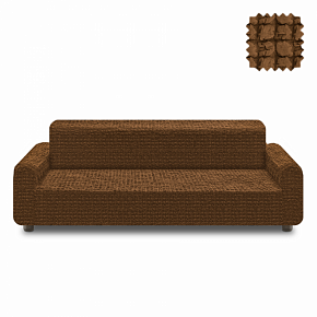 Чехол на трехместный диван без оборки KARBELTEX (Шоколад) ПО-6 6057