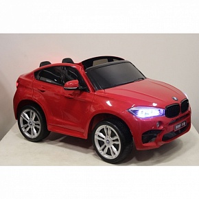 Детский электромобиль RiverToys BMW X6M JJ2168 лицензионная модель с дистанционным управлением (Красный)
