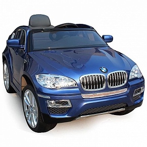 Детский электромобиль RiverToys BMW X6 лицензионная модель с дистанционным управлением (Синий глянец)