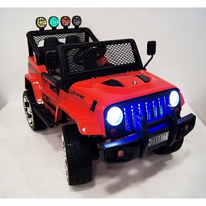 Детский электромобиль RiverToys Jeep T008TT с дистанционным управлением (Красный)