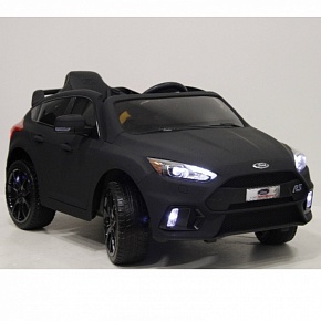 Детский электромобиль RiverToys FORD FOCUS RS лицензионная модель с дистанционным управлением (Черный матовый)