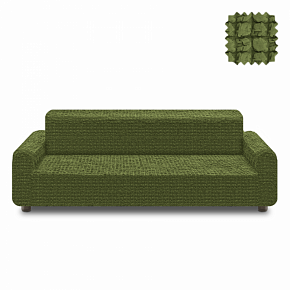 Чехол на трехместный диван без оборки KARBELTEX (Зеленый) ПО-6 6016